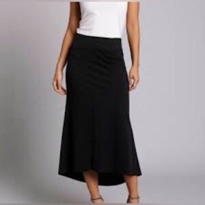 Peruvian Connection Black Midi Skirt Size Small